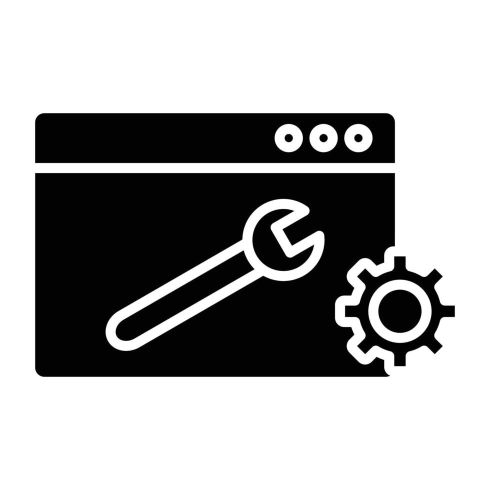 Web Maintenance Icon Style vector