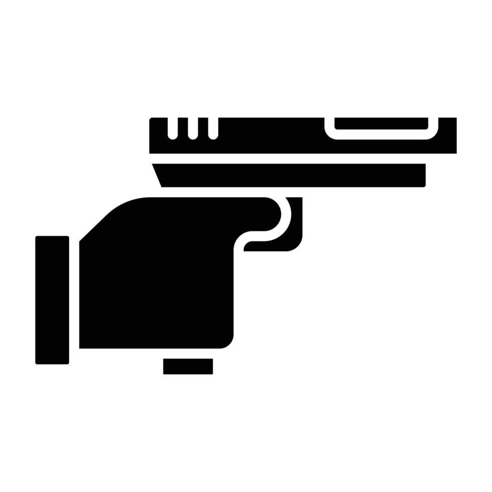 Police Shooting Icon Style vector