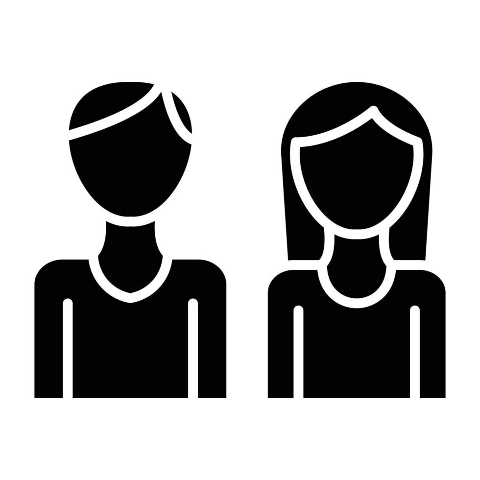 estilo de icono de pareja vector