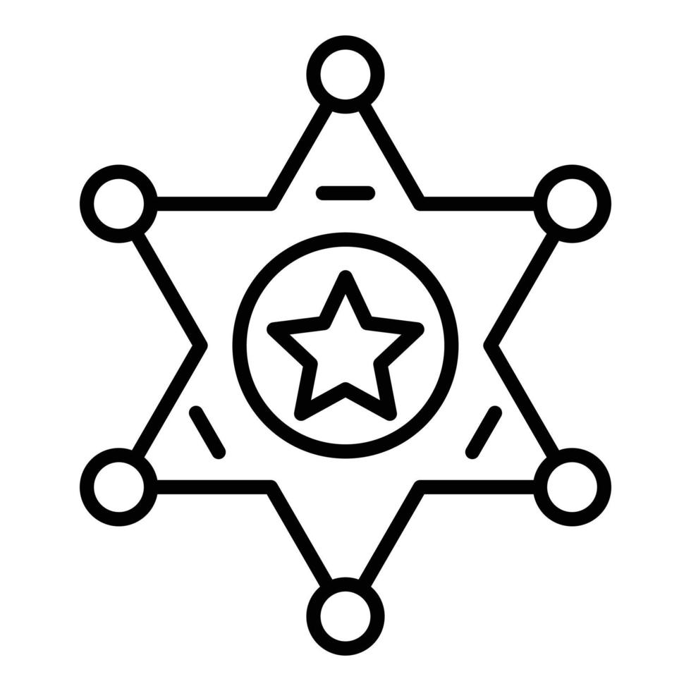 Sheriff Icon Style vector