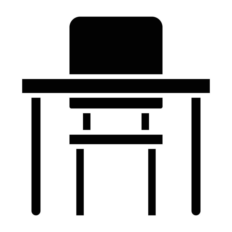 School Desk Icon Style vector