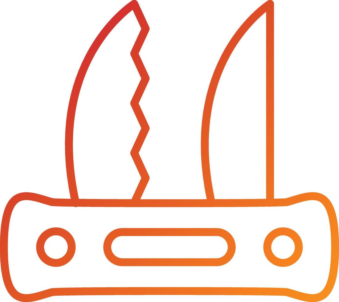 estilo de icono de cuchillo de bolsillo vector