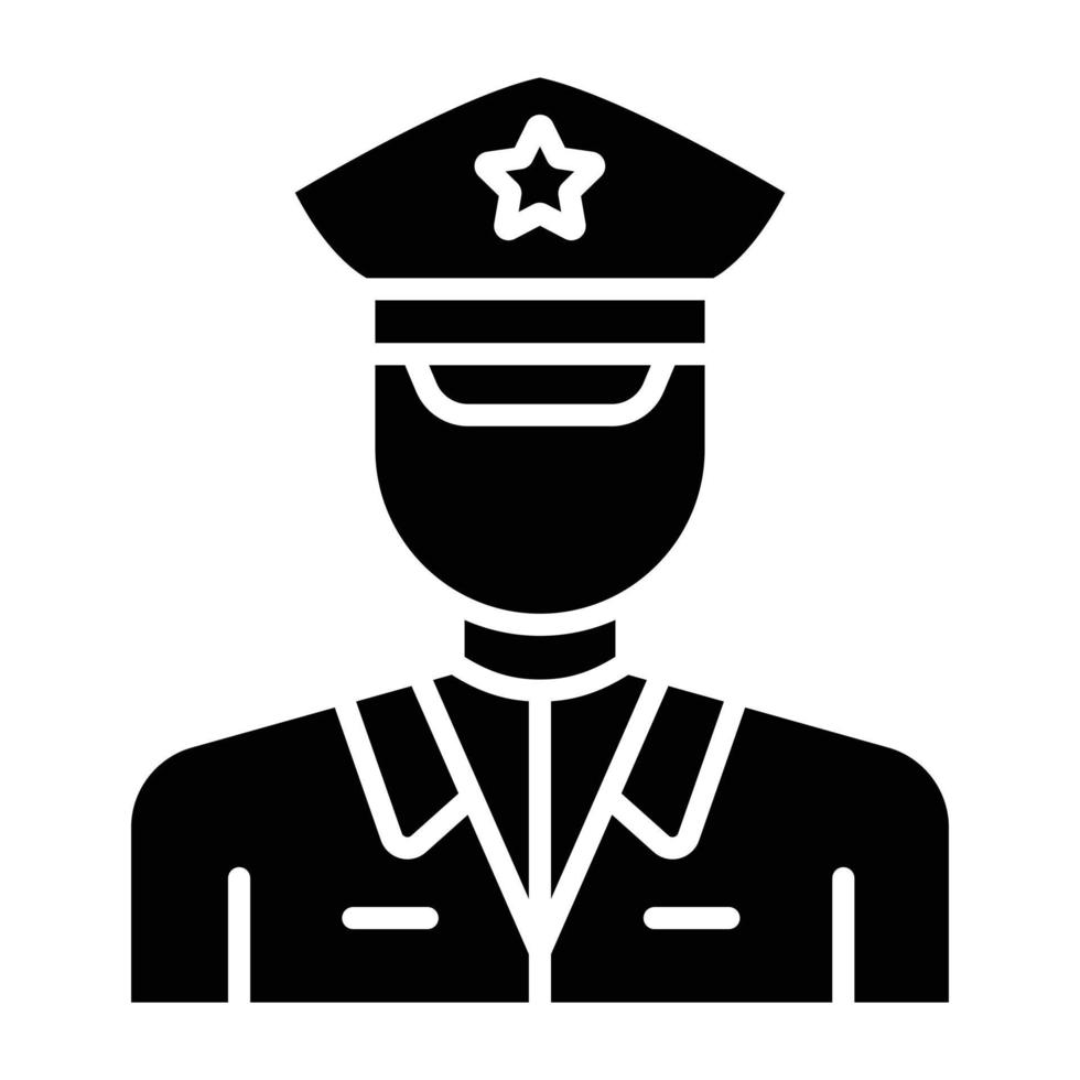 Army Captain Icon Style vector