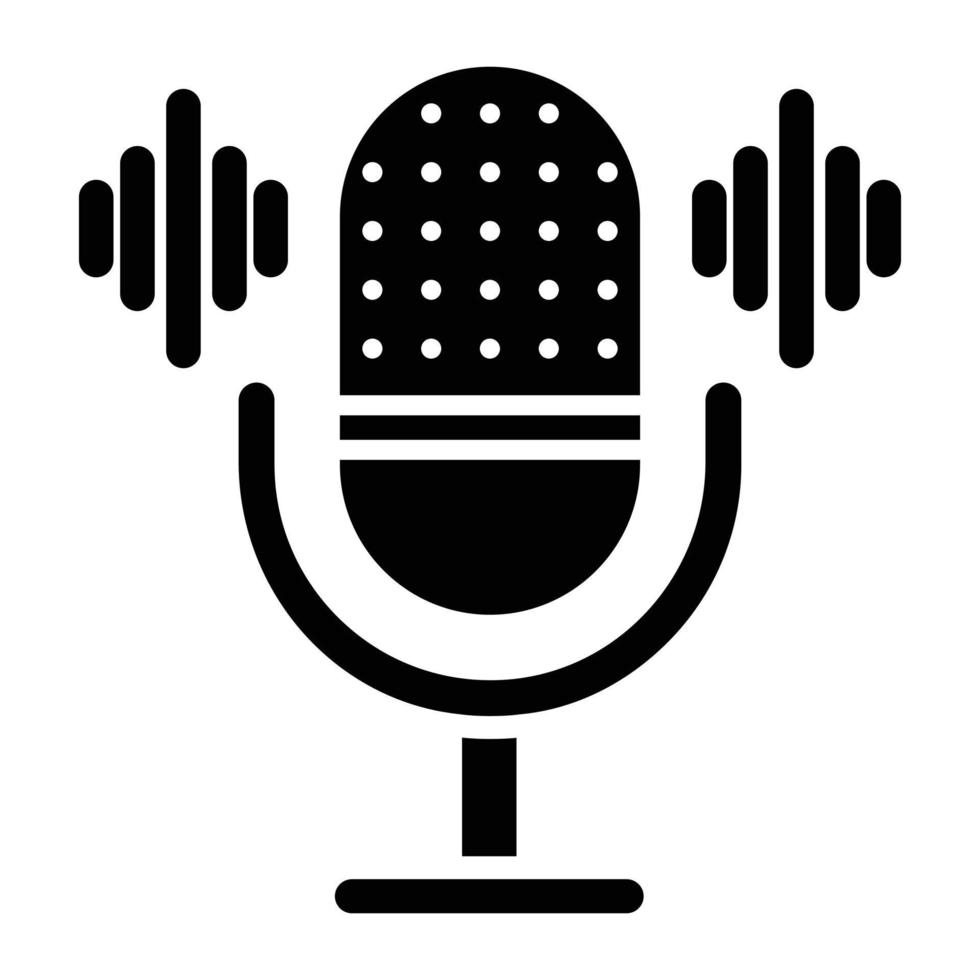 Voice Recorder Icon Style vector