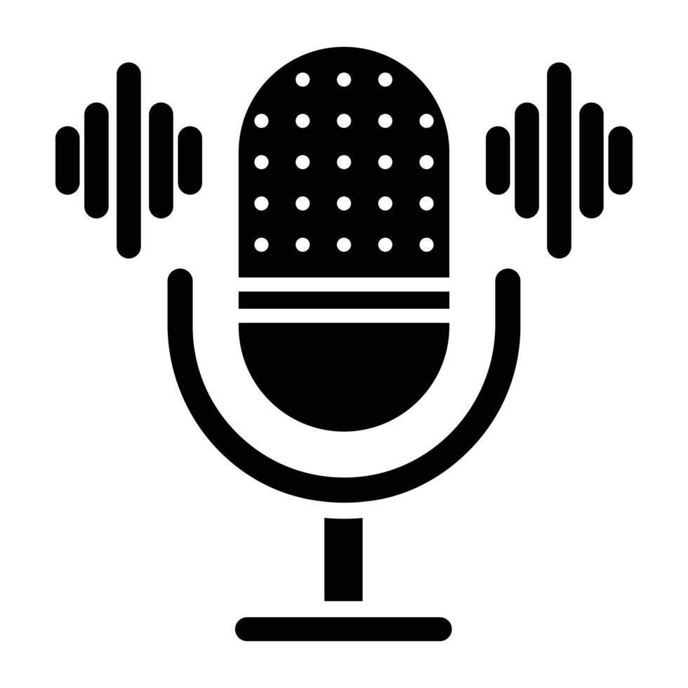 Voice Recorder Icon Style vector