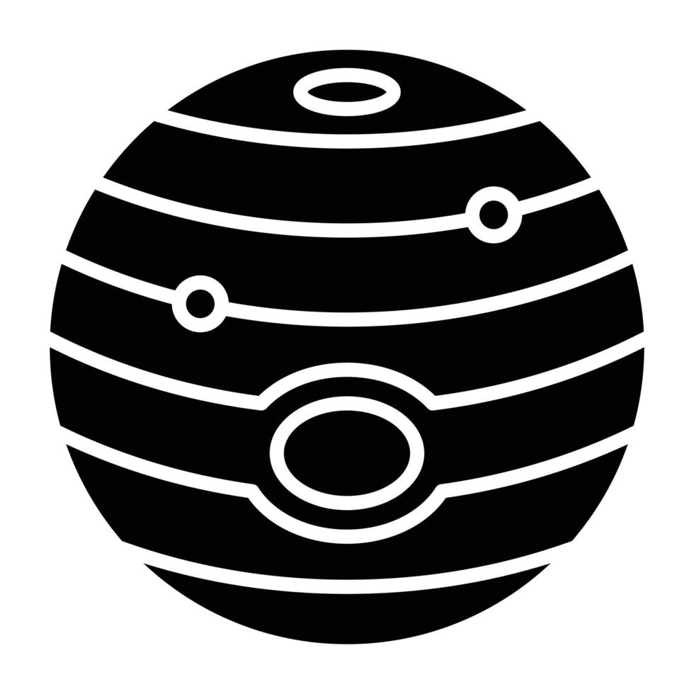 estilo de icono de júpiter vector
