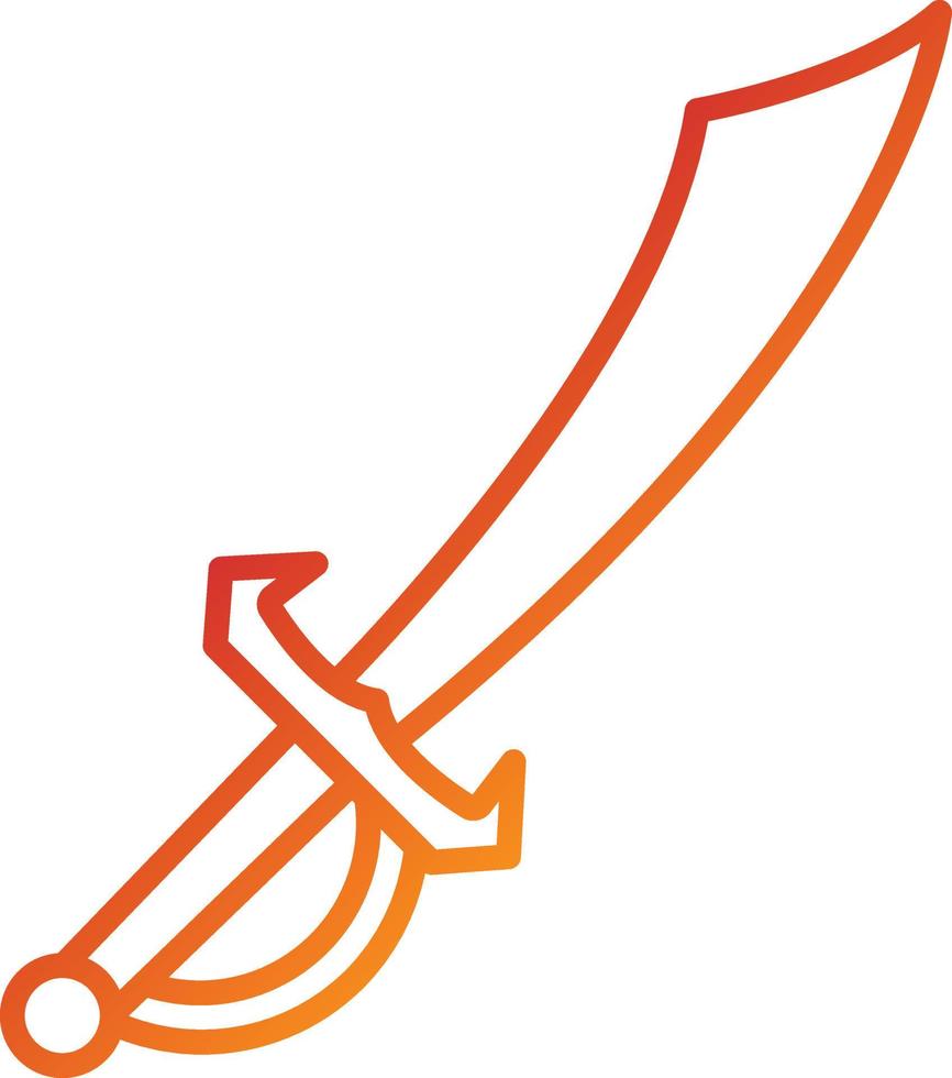 estilo de icono de cuchillo pirata vector