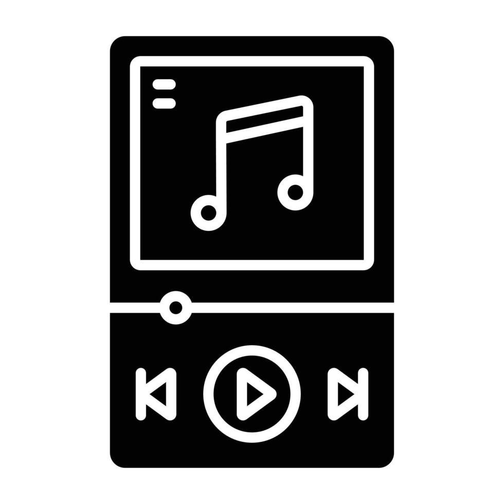 estilo de icono de reproductor de música vector