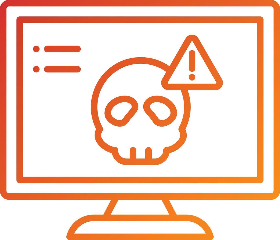 Computer Hacked Icon Style vector