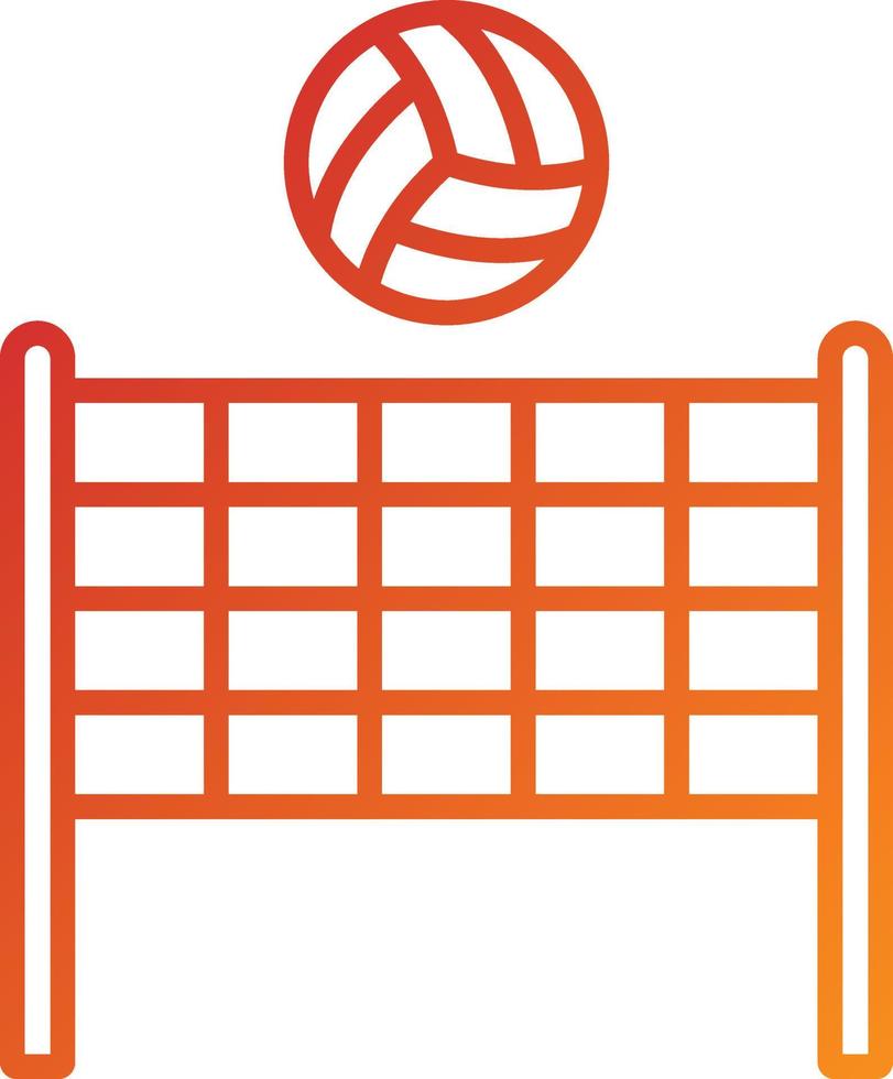 estilo de icono de red de voleibol vector