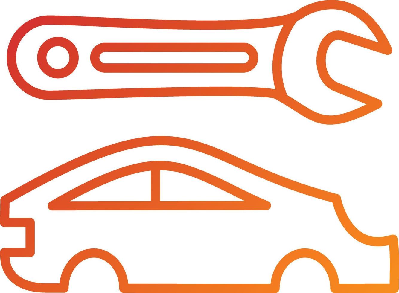 estilo de icono de reparación de carrocería de coche vector