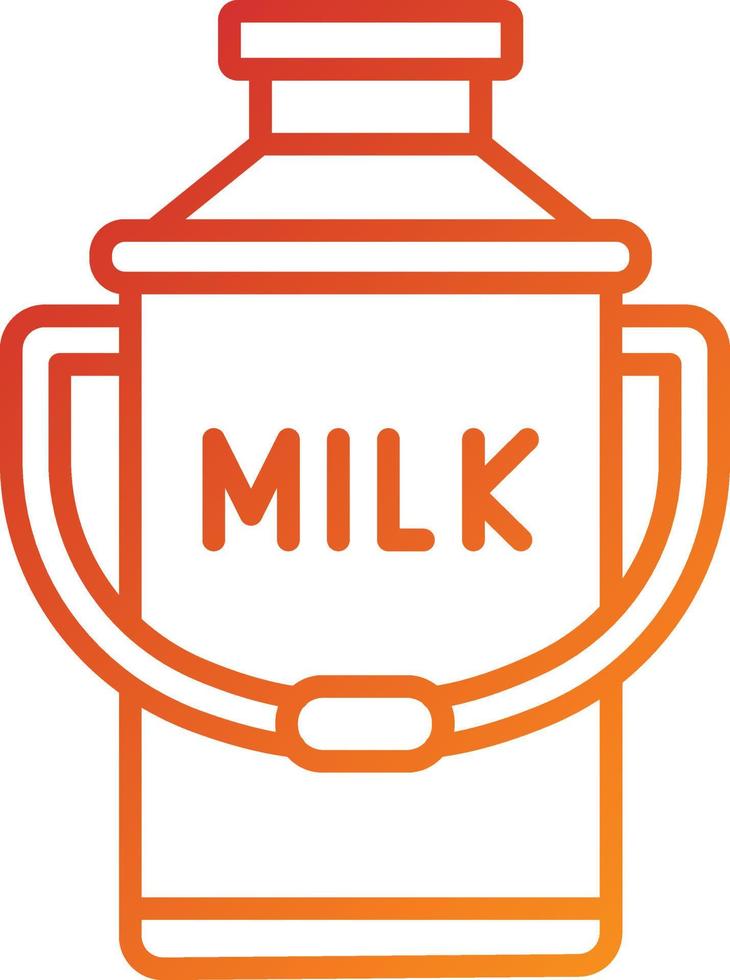 estilo de icono de cubo de leche vector