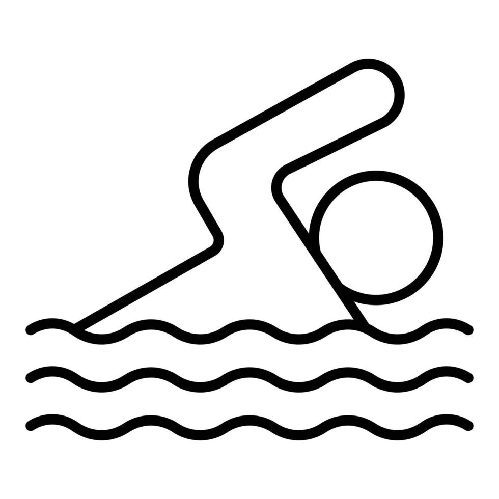 Swimming Icon Style vector