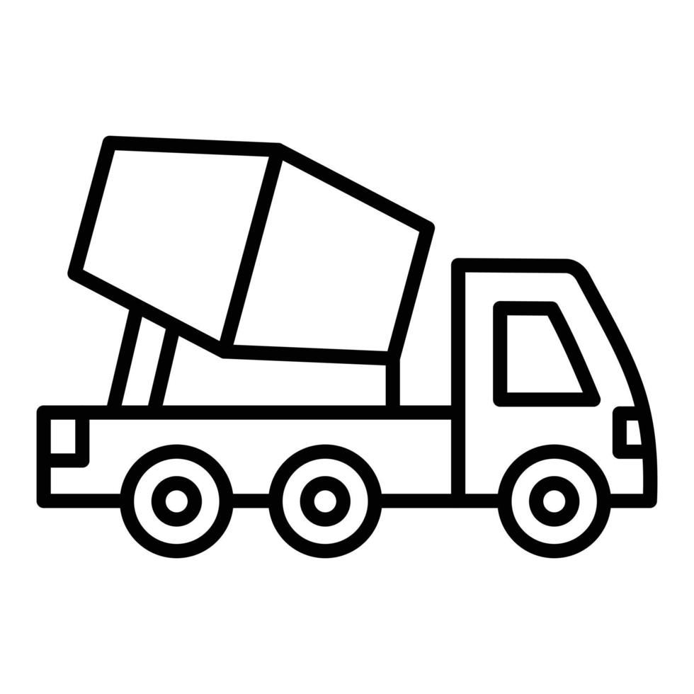 Conscrete Mixer Truck Icon Style vector