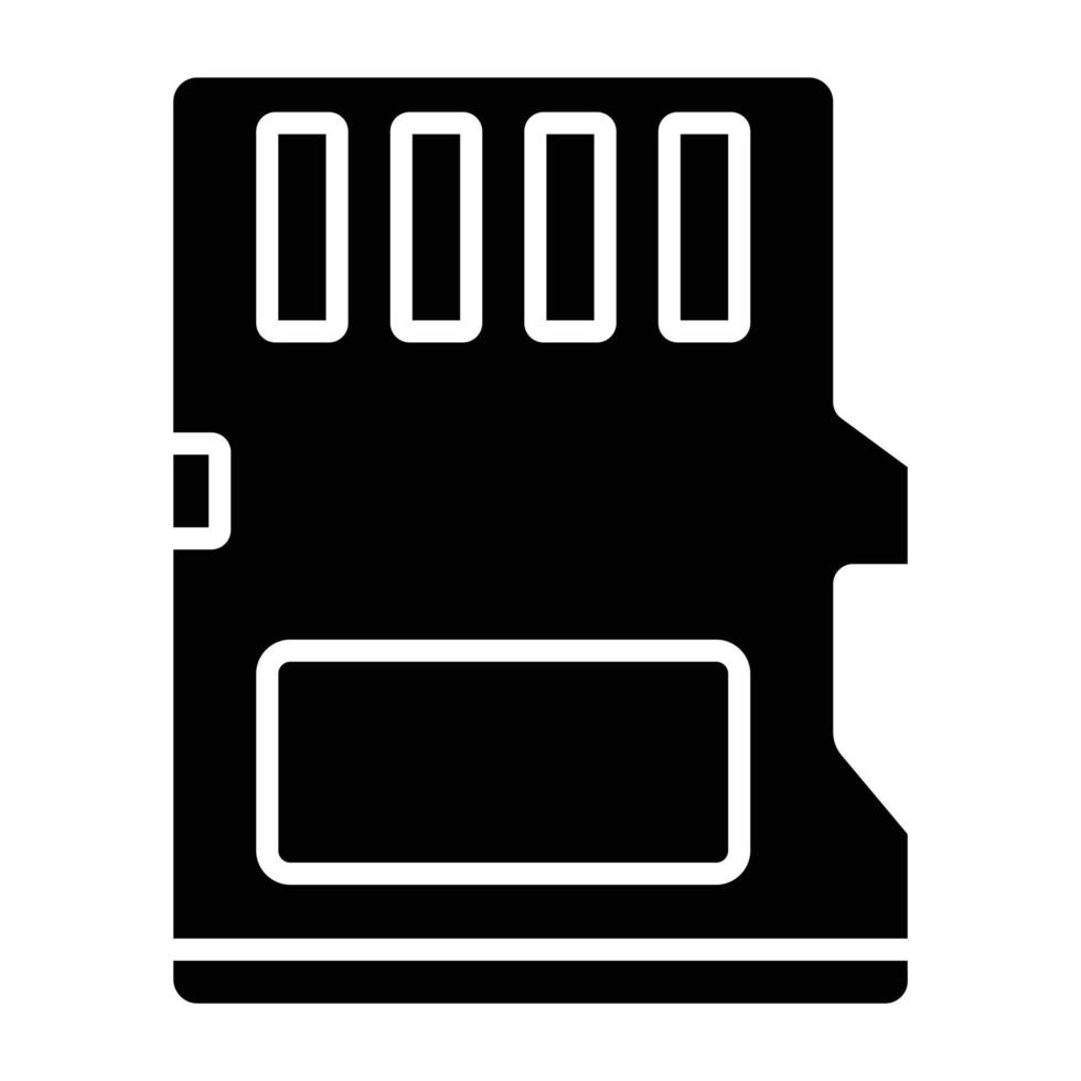 estilo de icono de tarjeta de memoria vector