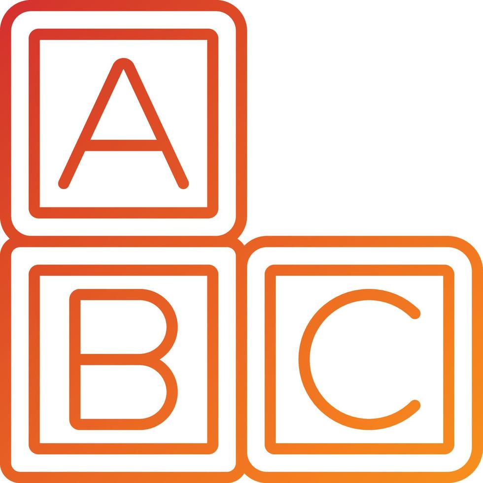ABC Blocks Icon Style vector