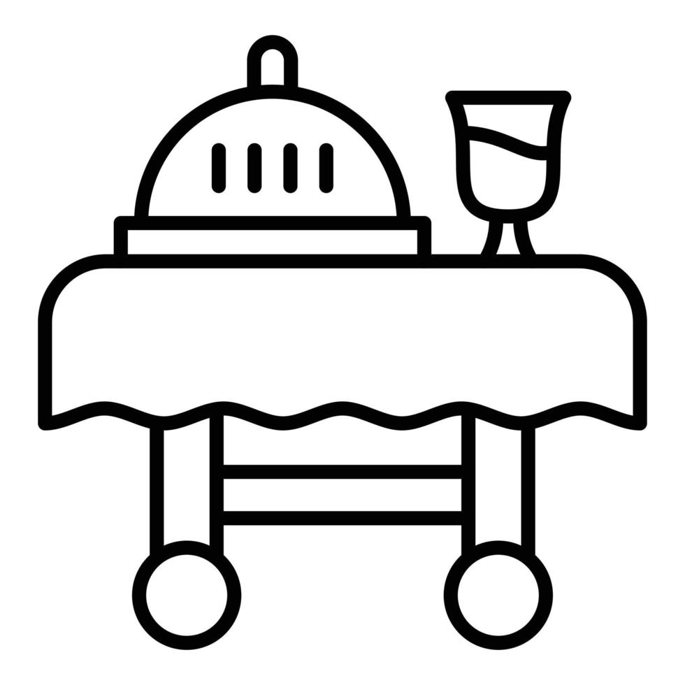 Serving Cart Icon Style vector