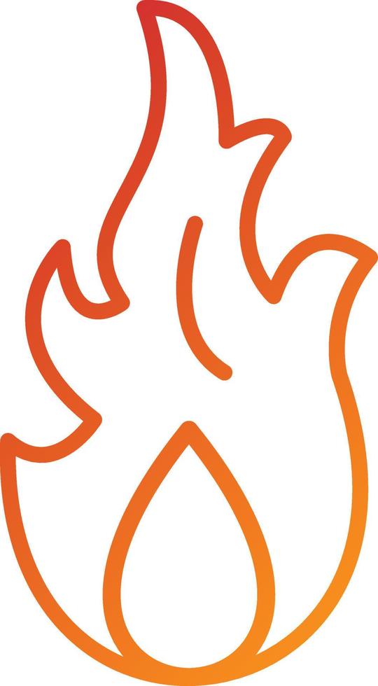 estilo de icono de fuego vector