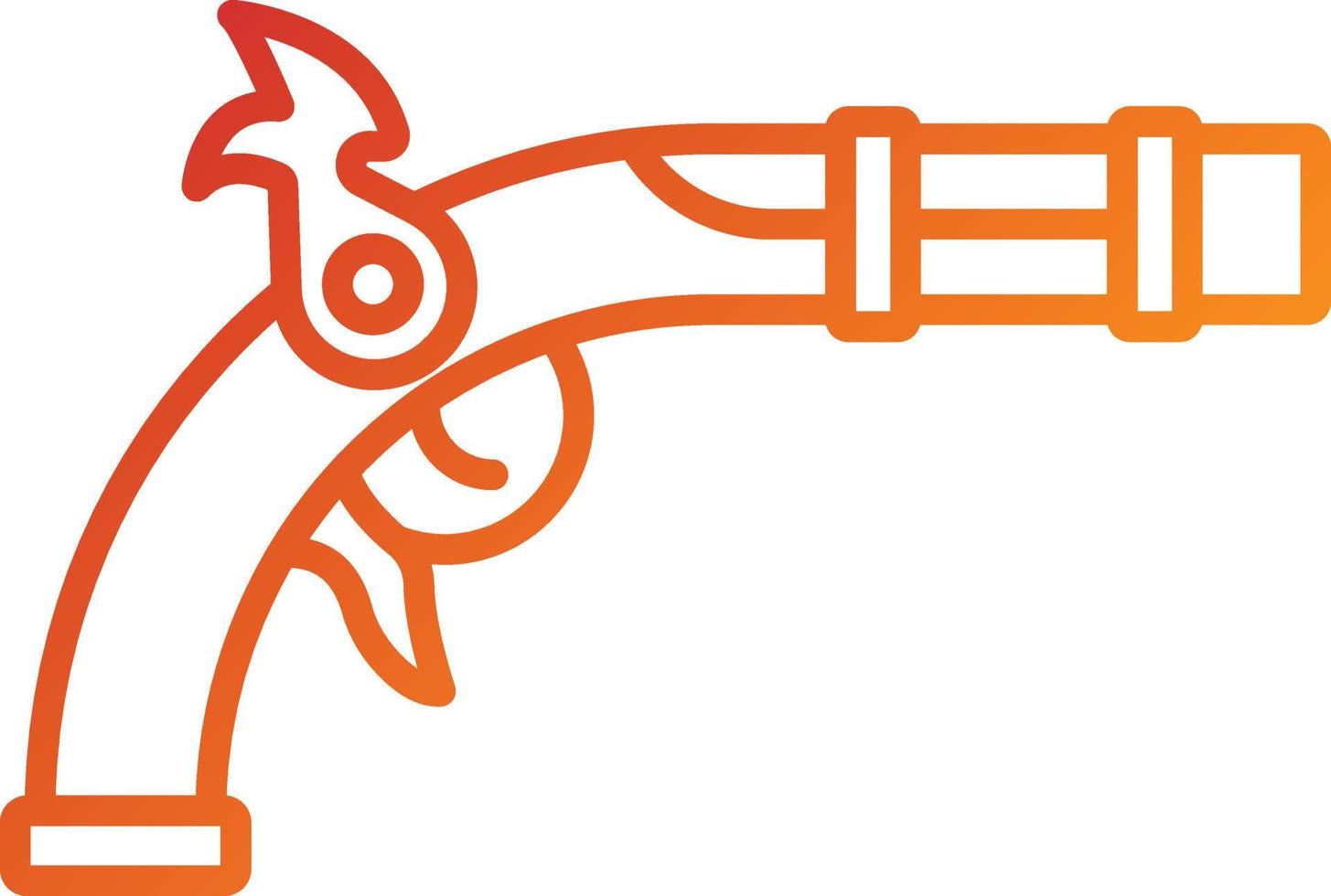 Pirate Gun Icon Style vector