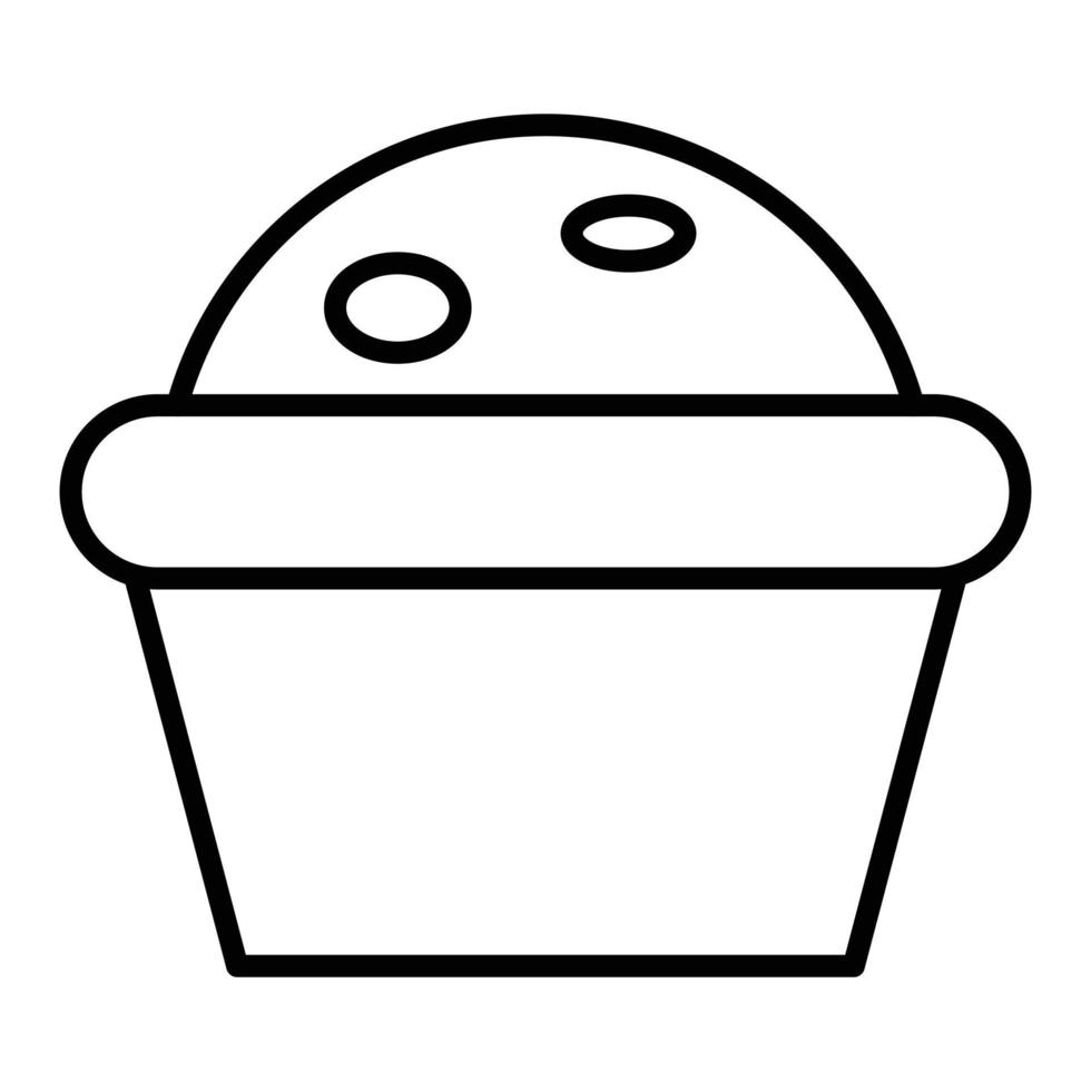 estilo de icono de muffin vector