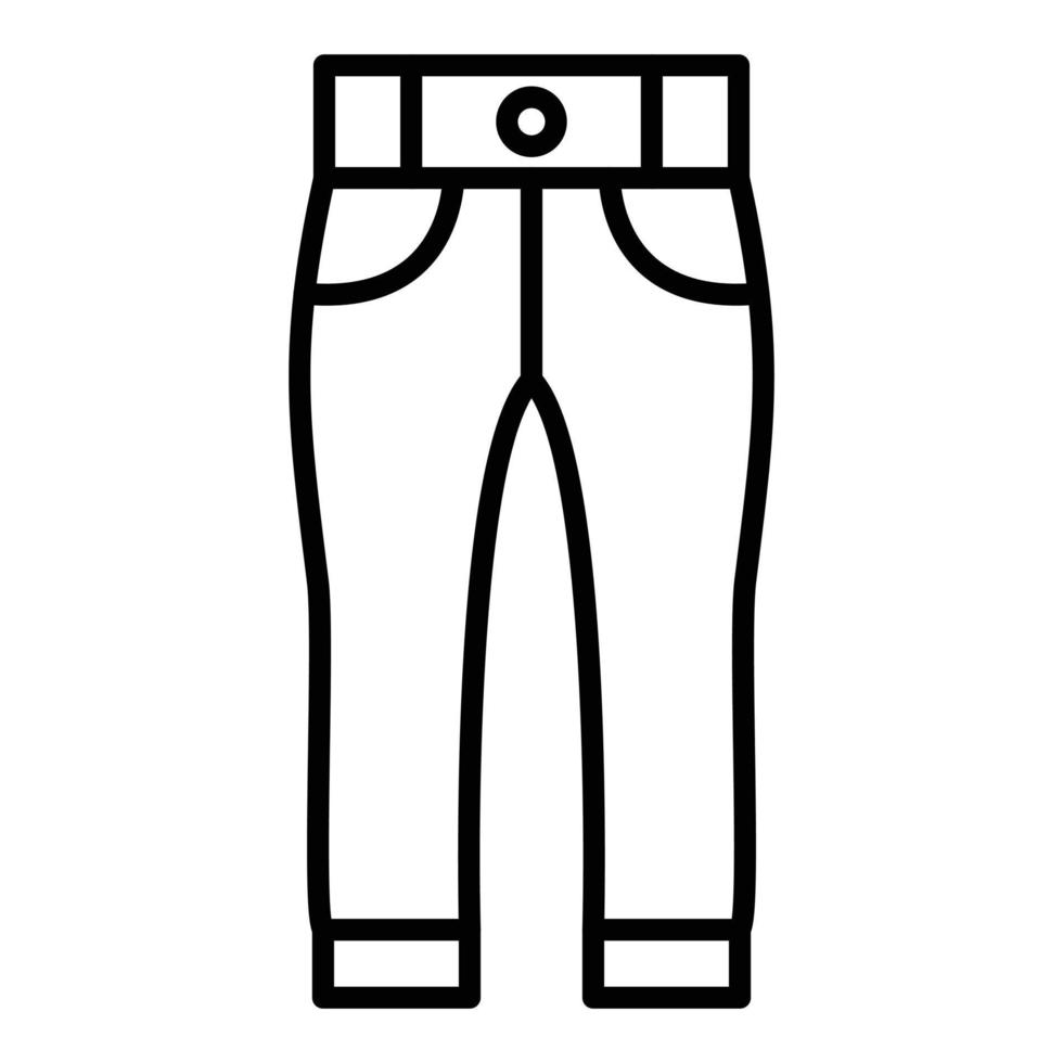 estilo de icono de pantalones vector