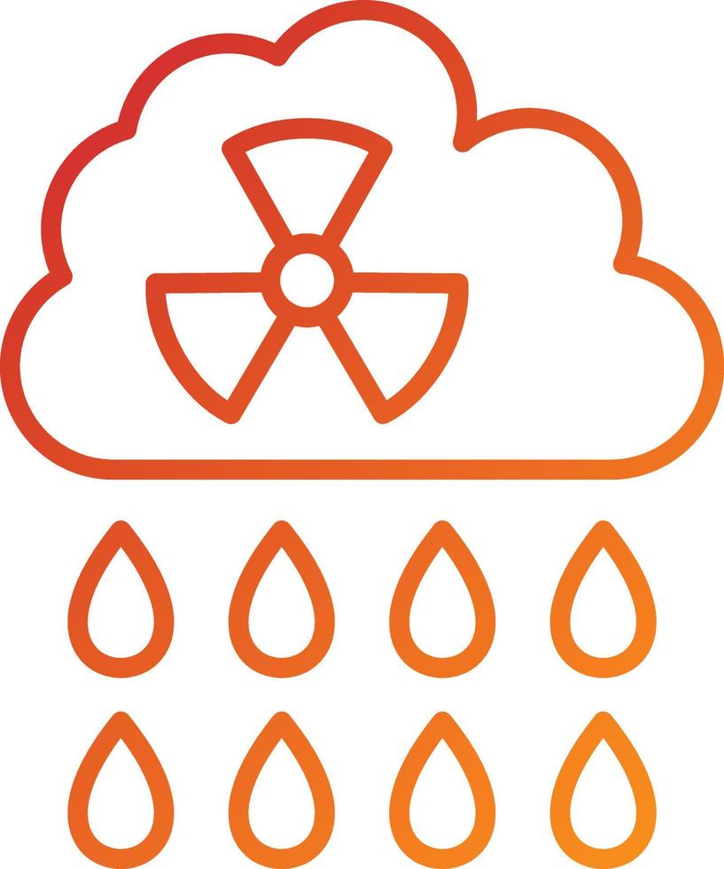 estilo de icono de lluvia ácida vector