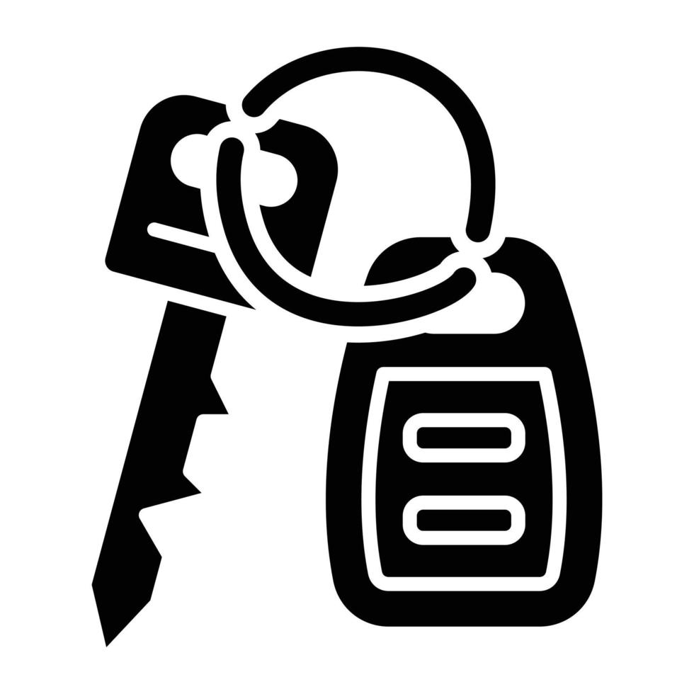 Car Key Icon Style vector