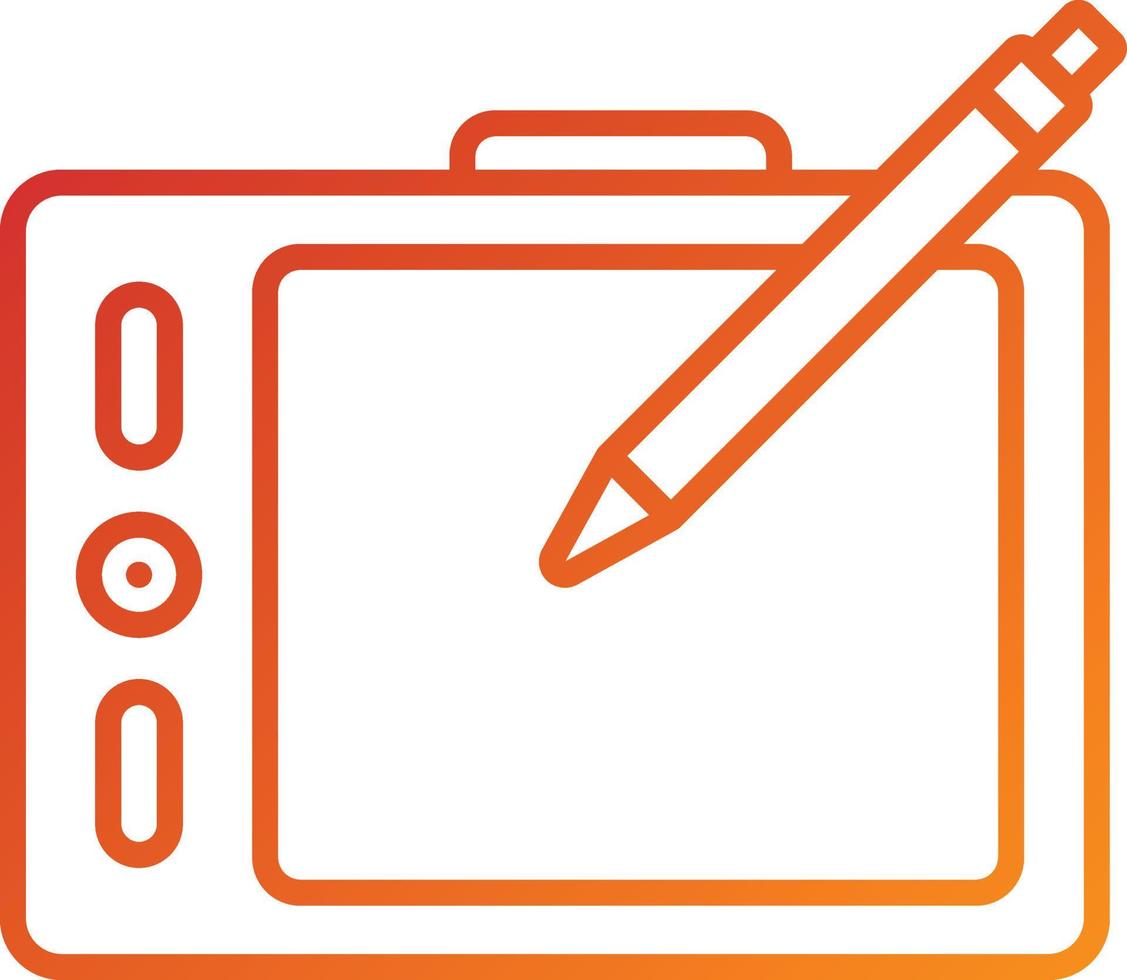 Pen Tablet Icon Style vector