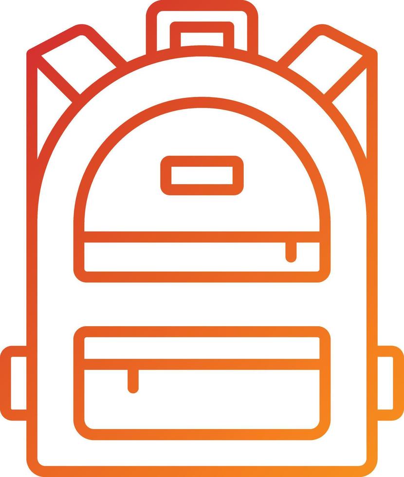 estilo de icono de mochila vector