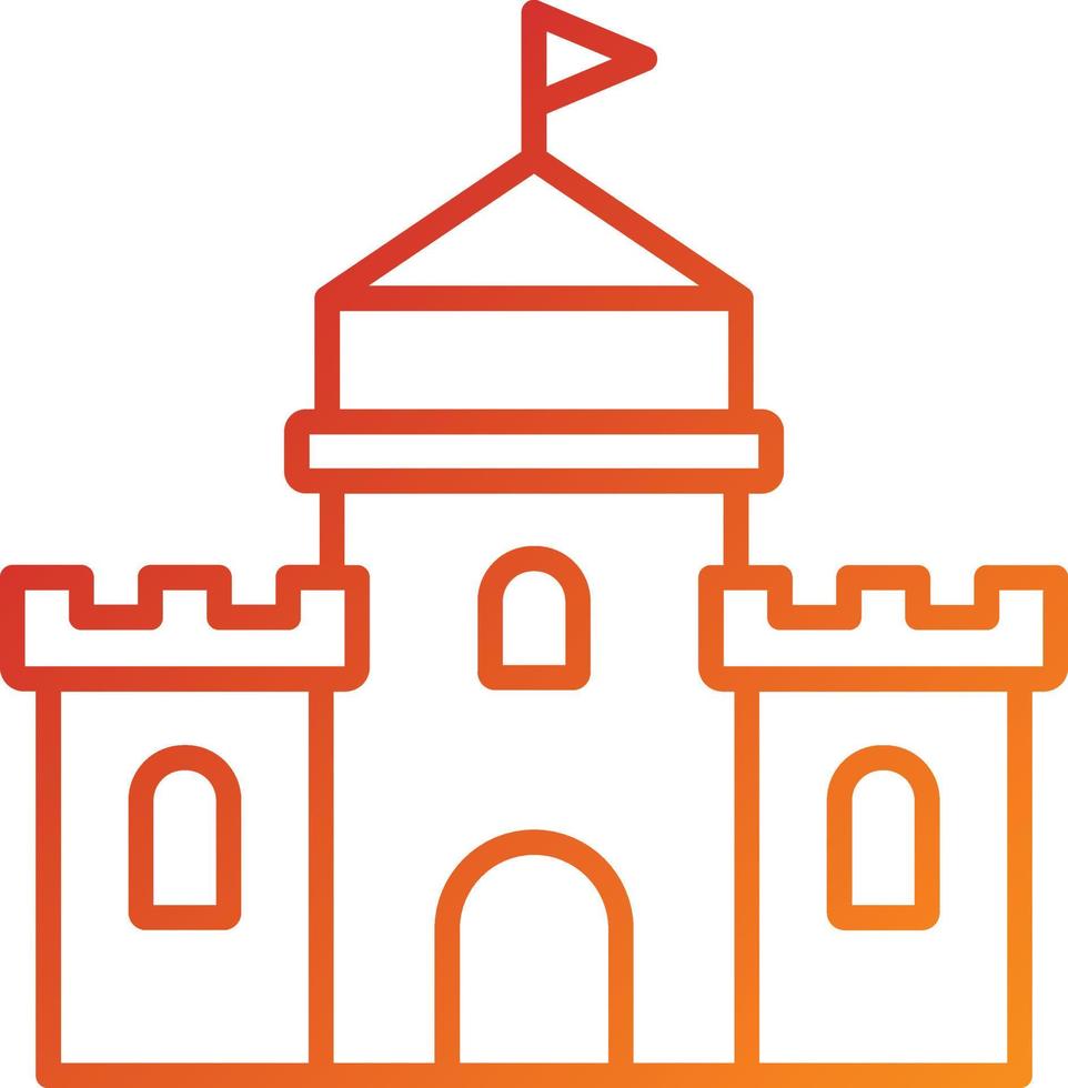 estilo de icono de castillo vector