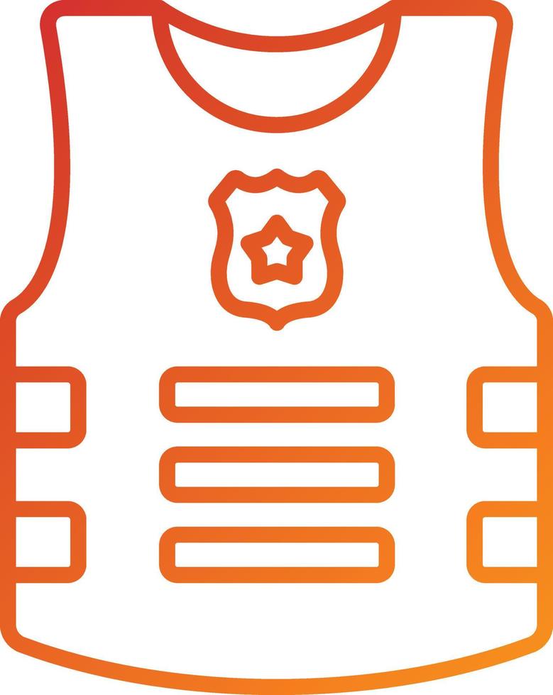 Bulletproof Vest Icon Style vector