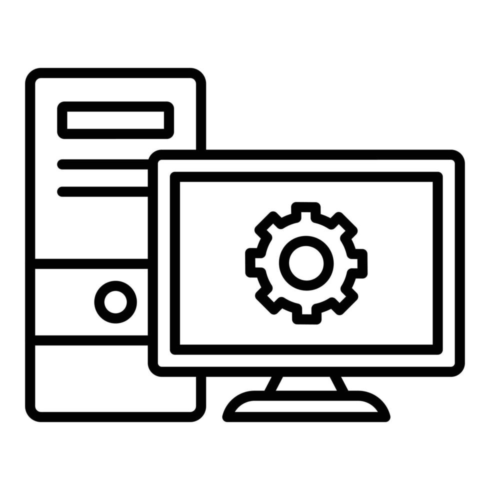 Workstation Icon Style vector