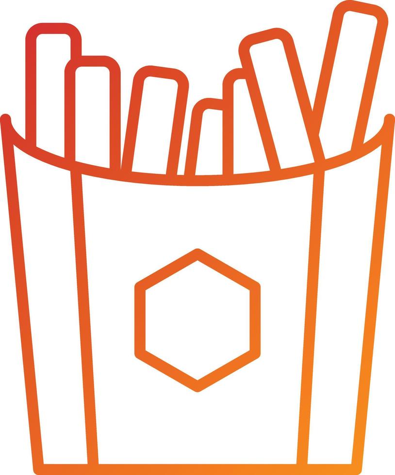 French Fries Icon Style vector