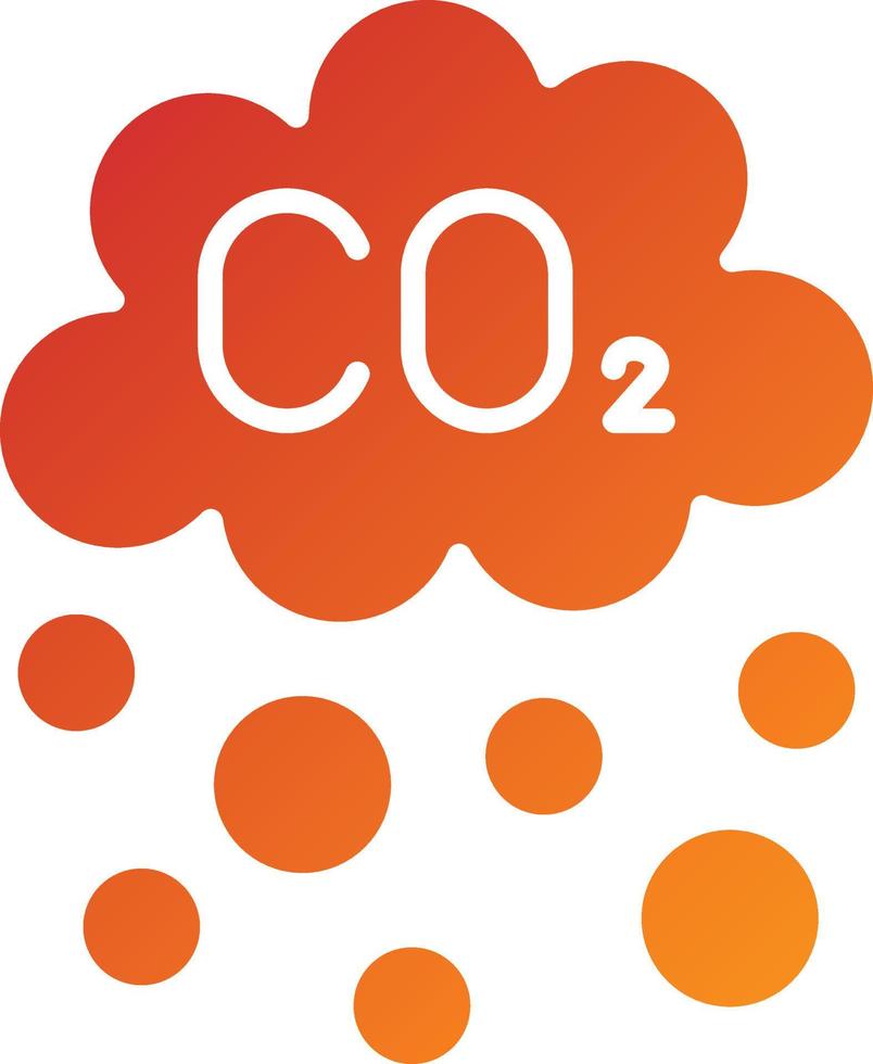 CO2 Pollution Icon Style vector