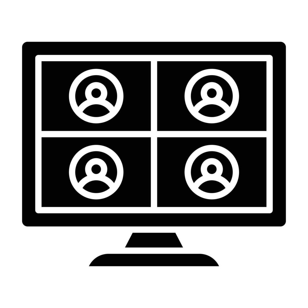 Online Meeting Icon Style vector