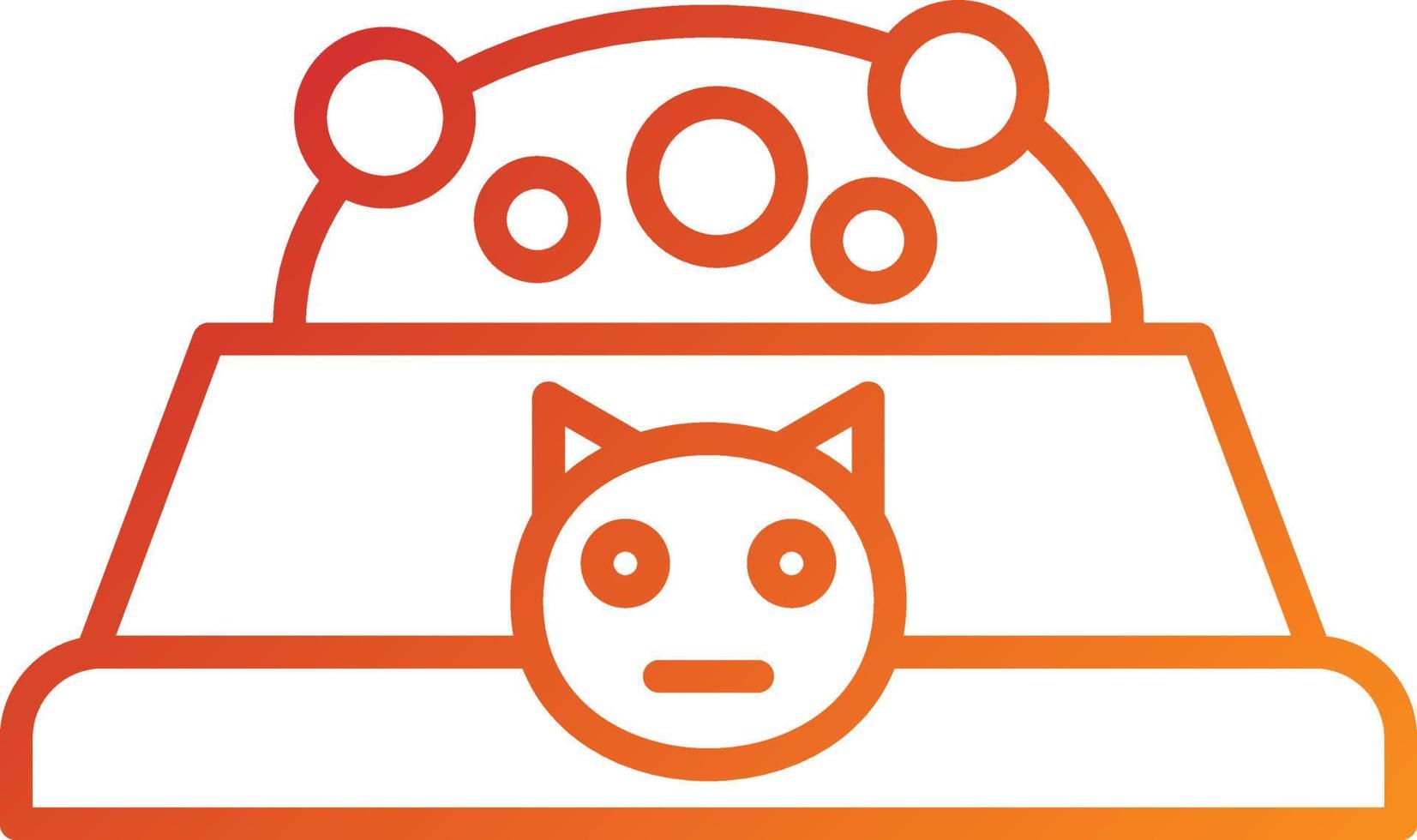 estilo de icono de comida para gatos vector