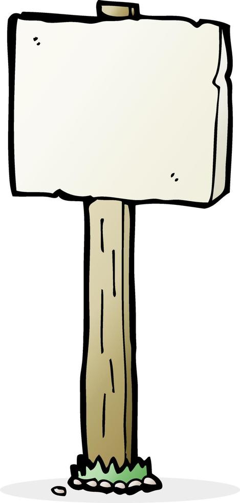 cartoon sign post vector