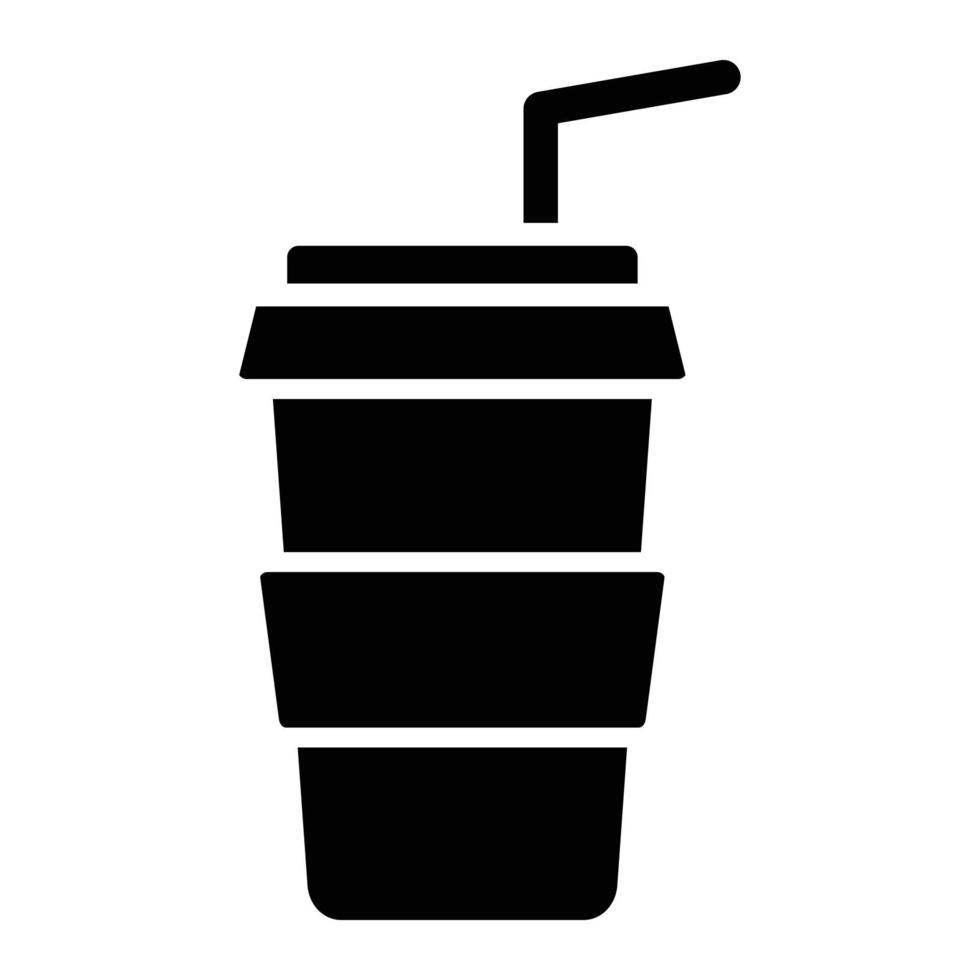 estilo de icono de comida para llevar café vector