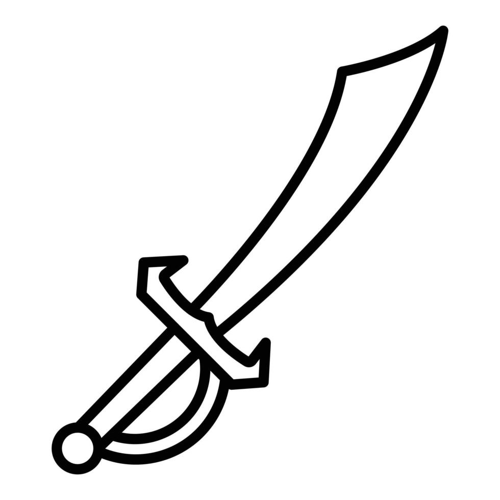 Pirate Knife Icon Style vector