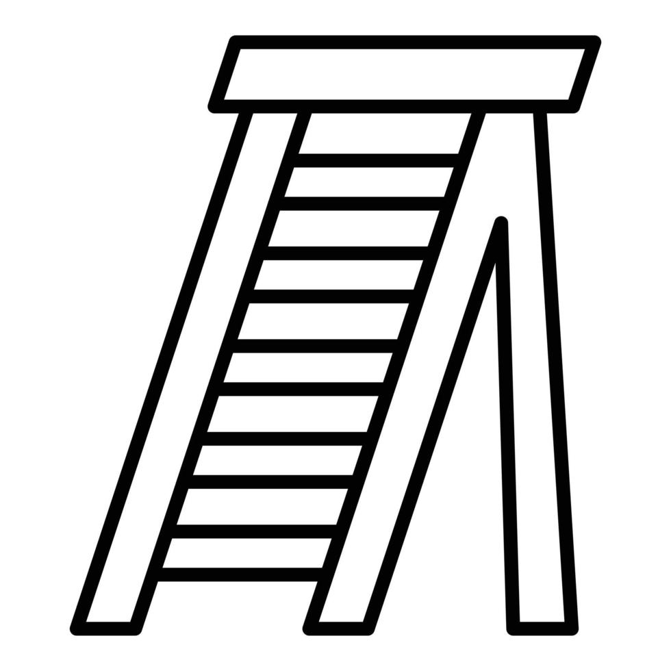 estilo de icono de escalera vector