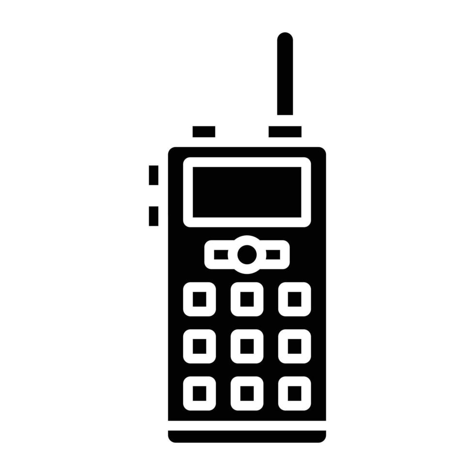 estilo de icono de walkie talkie vector