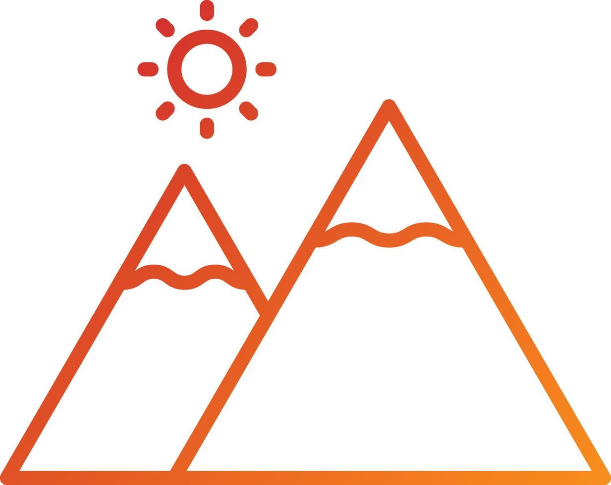 Rocky Mountains Icon Style vector