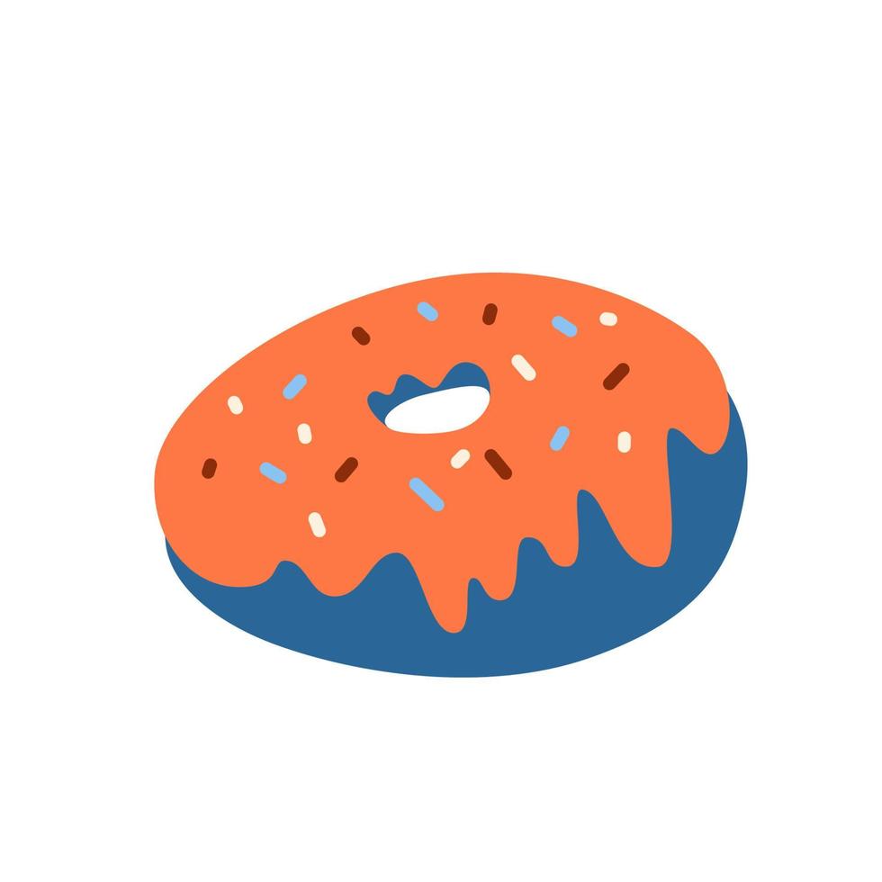 Doughnut print. Vector hand drawn illustration.