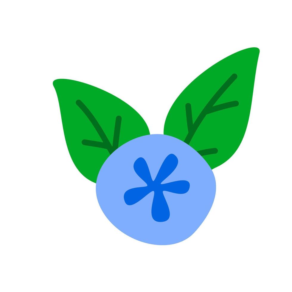 Blueberry. Vector hand drawn element.