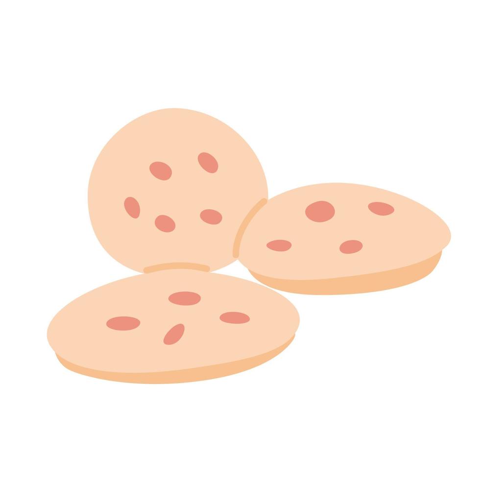 Chocolate chip cookies. Vector hand drawn illustration.