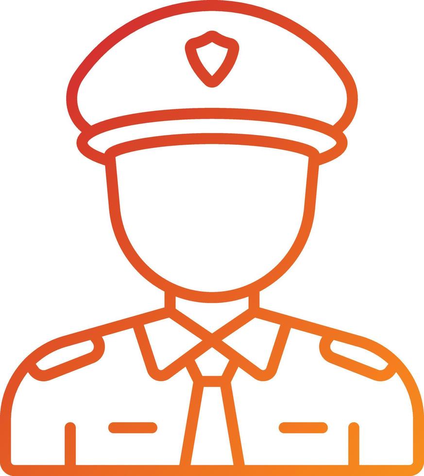 estilo de icono de policía vector