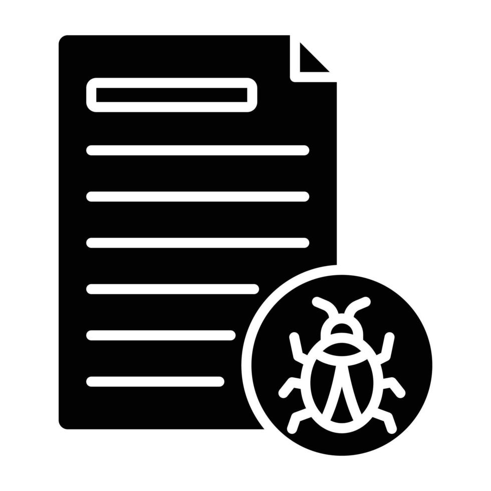 Infected File Icon Style vector
