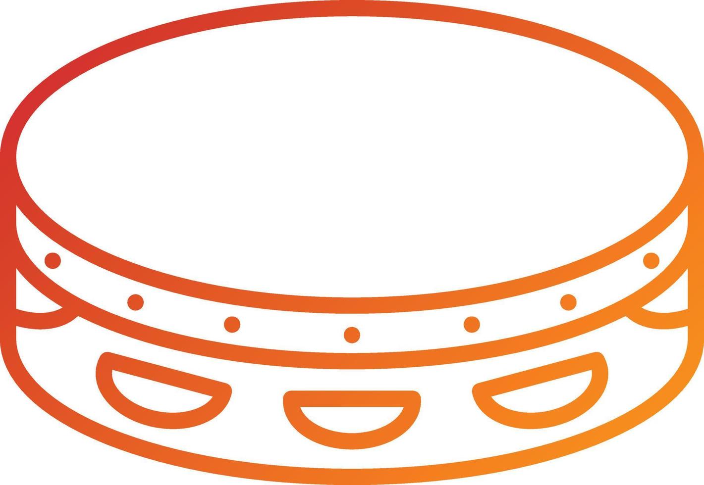 Tambourine Icon Style vector