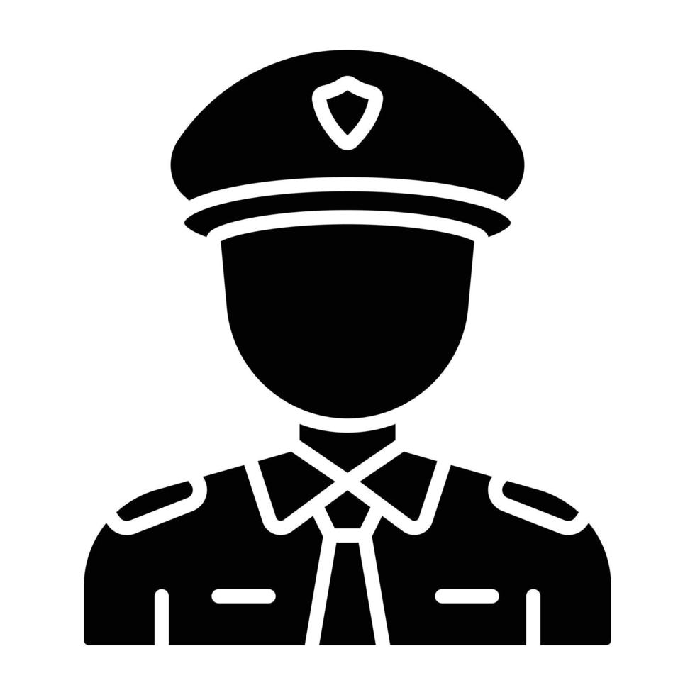 Policeman Icon Style vector