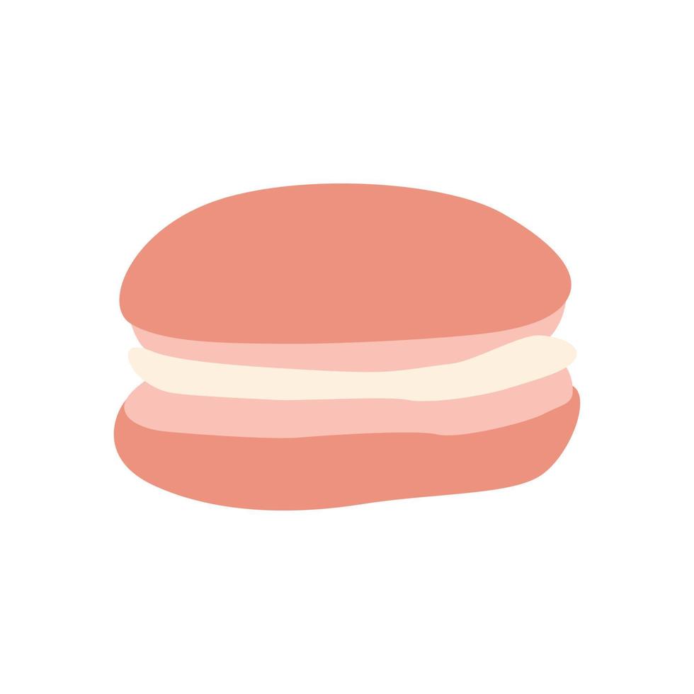 Macaron. French dessert. Vector cartoon illustration.